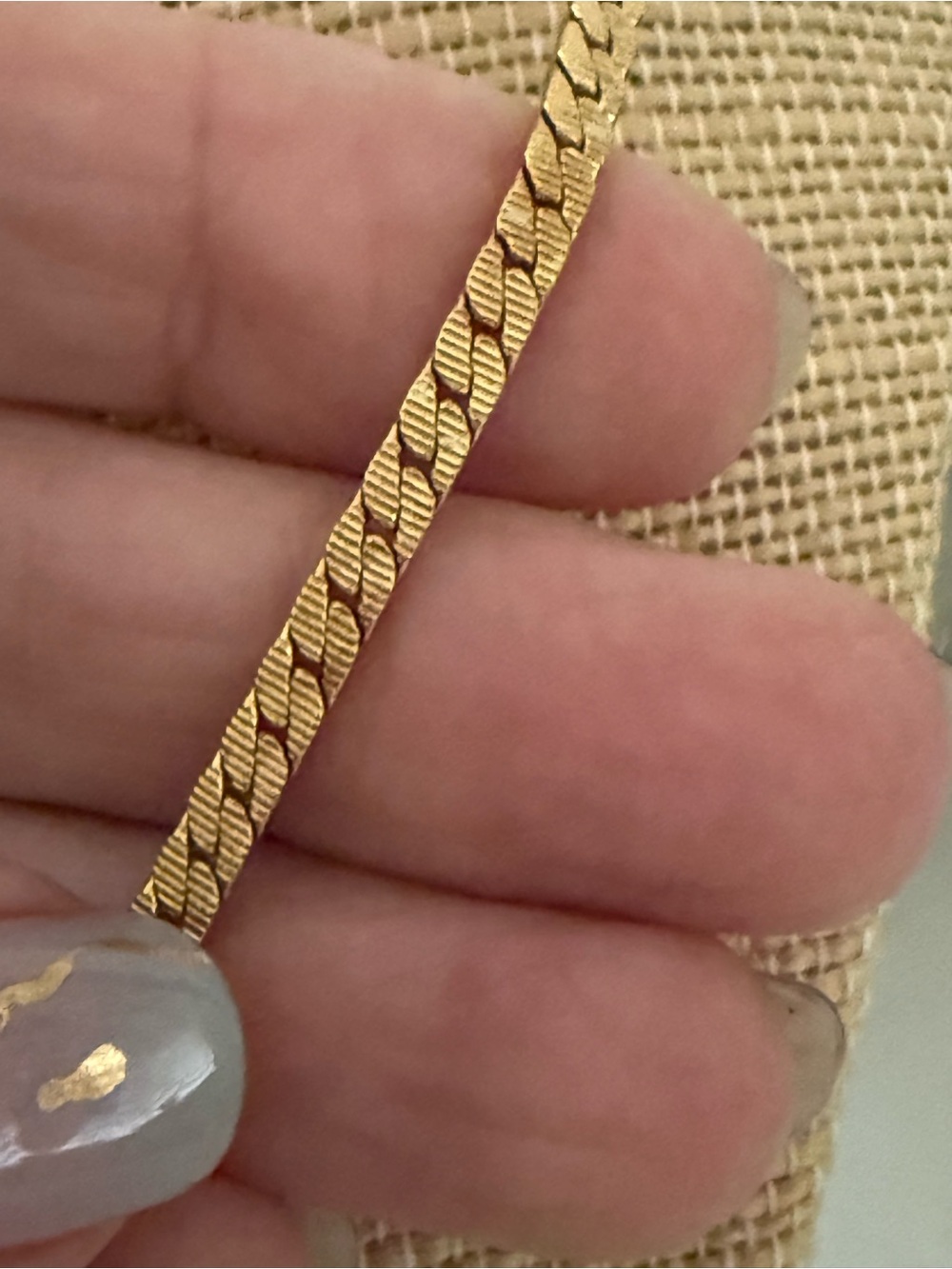 Monet Gold Herringbone Chain Necklace - Picture 4 of 6